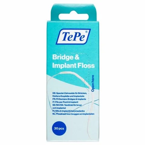 TePe Bridge & Implant Floss Οδοντικό Νήμα x30